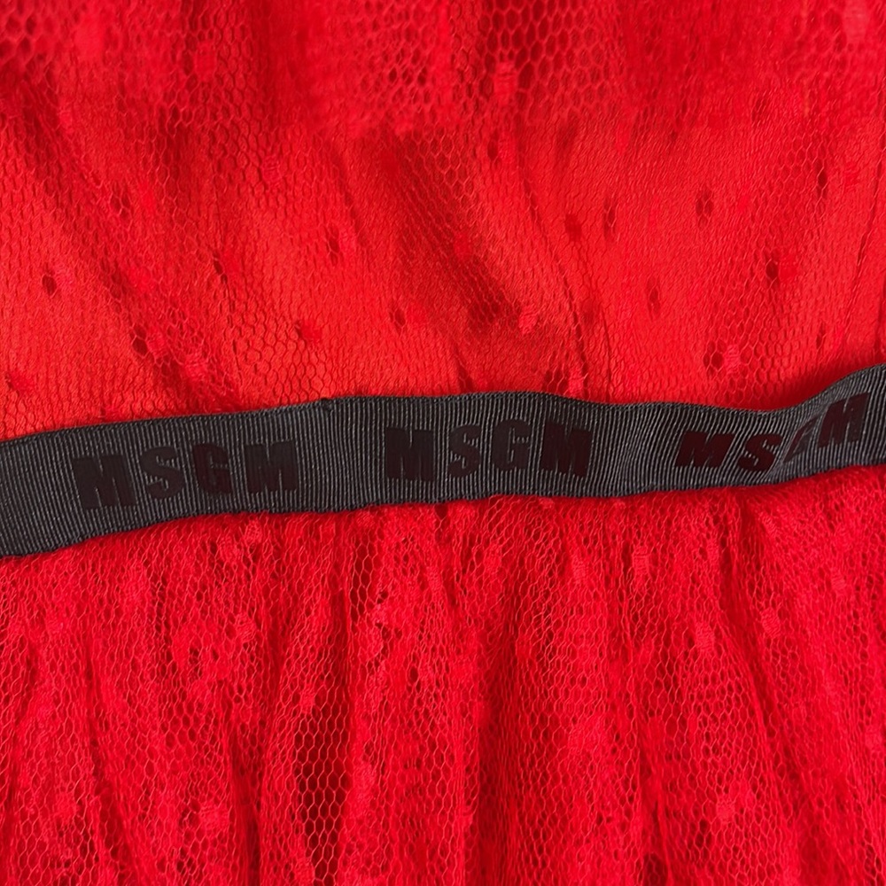 MSGM Layered Tulle Mini Dress Red Size 42/8 - Picture 8 of 15